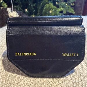 Balenciaga Black Leather Wallet 1
